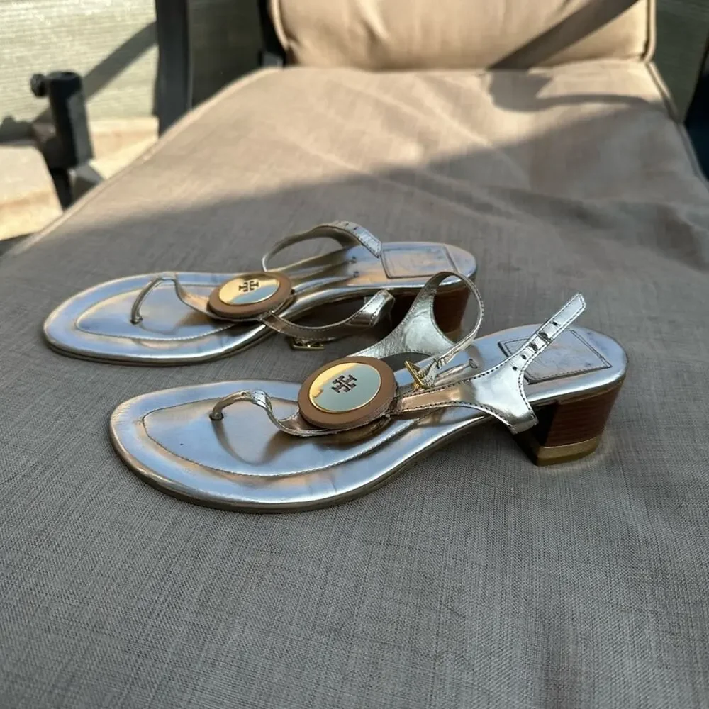 Tory Burch Gold Women's Heel Sandals size 8.5 Women’s